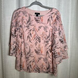ALYX - Woman’s Blouse - Pink/floral - Small - 3/4 Sleeves